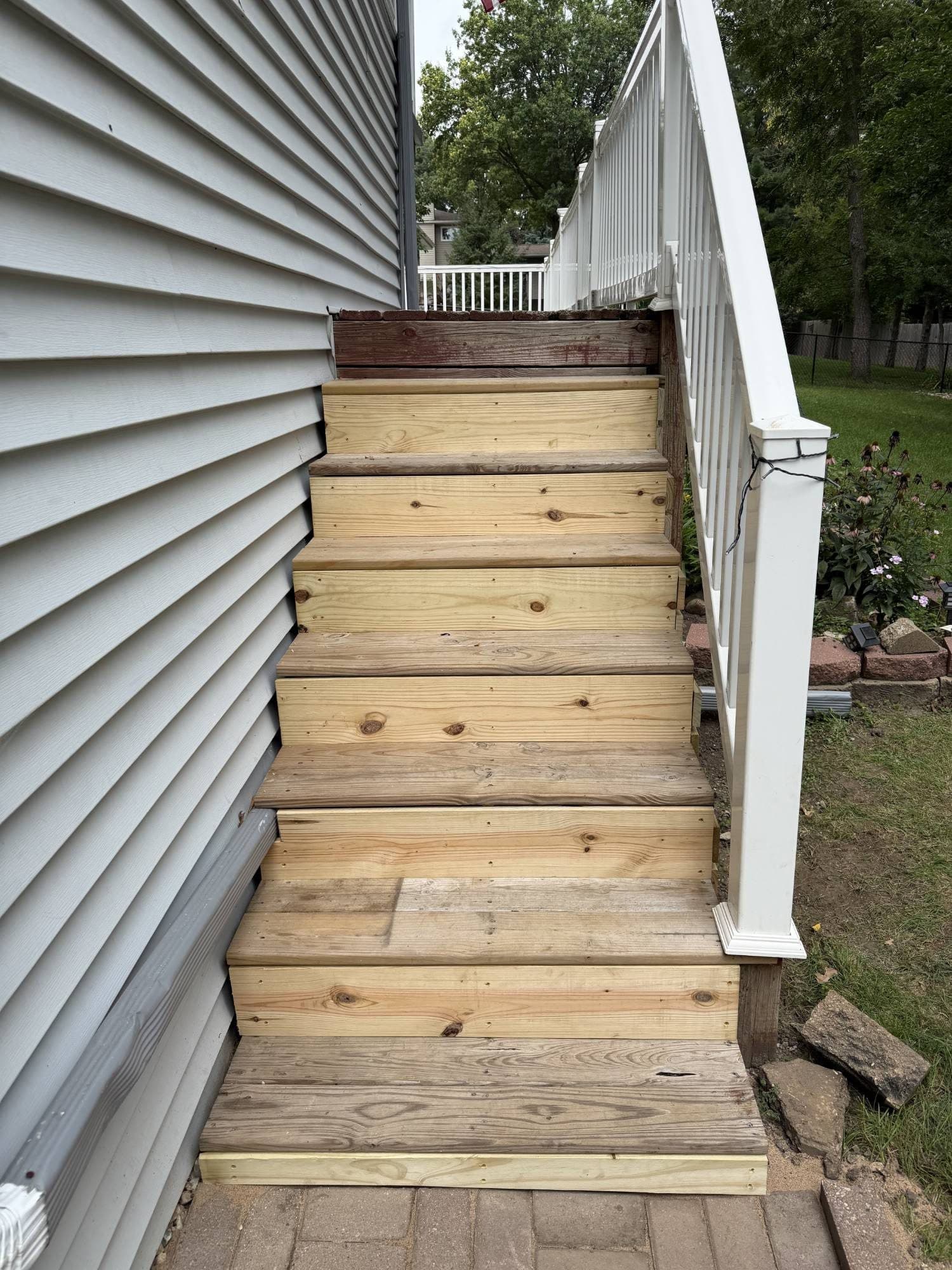 Deck Stair Riser Replacement